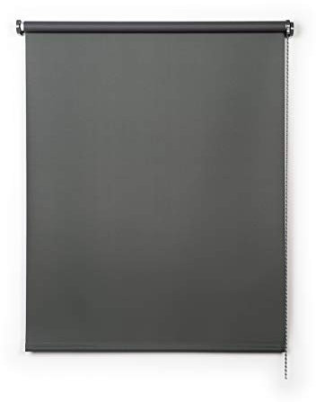 Tende a rullo per interni oscuranti a vetro finestra Tenda oscurante da interno per finestre e porte Avvolgibile termica isolante Protezione solare Montaggio a incastro STORESDECO 80x180 cm Grigio