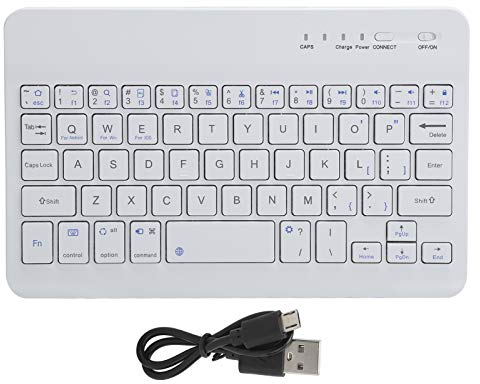 Mini Keyboard Bluetooth, Universal Slim Portable Wireless Bluetooth 3.0 Keyboard with Built in Rechargeable Battery, for Tablet Phone Smartphone iOS Android Windows