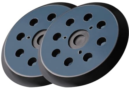 STEBRUAM 2 Pezzi di Platorelli con 8 Fori da 125mm 5 Pollici Tampone di Ricambio per Levigatrice Supporto for BO5031,M9204,BO5021,BO5041,743081-8 für DeWalt 151281-08 DW4388