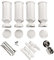 Fixations pour radiateur sèche-Serviette, Support Universel pour seche Serviette, Convient pour Tout radiateur SDB Droit ou courbé… (Blanc) (Blanc) (Blanc)