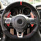 Schwarzer Echtleder-Lenkradbezug, FÜR Volkswagen Golf 6 GTI MK6 / Polo GTI/Scirocco R Autozubehör