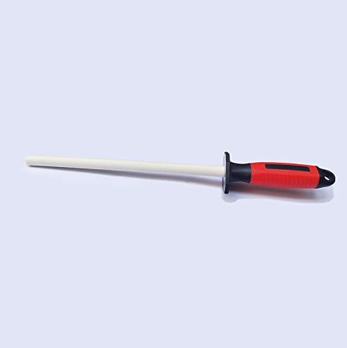 10 Inch Ceramic Rod Knife Sharpener Honing, Ceramic Diamond Sharpening Rod for Steel Knives, Professional Knife Sharpener Rod for Home Kitchen