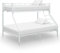KOIECETA Etagenbett Stockbett Bettgestell Metallbett Bett Hochbett Doppelstockbett Schlafzimmerbett 200x140/200x90 cm Metall (Weiß)