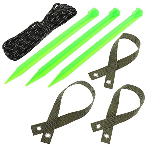 Yardwe Baumpfähle 3 Verankerungs-Baumpfähle 3 Geflochtene Gurte 8 Seil Genug für 4 Bäume Finish-Baumpfähle Profi gegen Wind Baum-Kit für Aufrecht Befestigte Gartenpflanzen