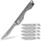 KeyUnity KK01AR Titanium Klappmesser, Utility EDC Taschenmesser mit #24 austauschbarer Klinge, für die Jagd im Freien, Camping, Angeln, Wandern für Männer und Frauen (Lineal)