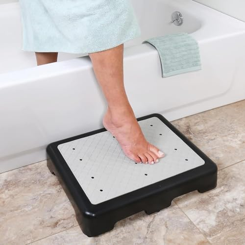 Marchepied Antidérapant Empilable Pour Personnes Âgées - Demi-Marche Intérieure/Extérieure en Plastique - Aide Portable Pour Salle de Bain, Maison, Jardin et Lits Hauts