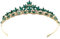 FRCOLOR Diademe Kronen Strass Mit Kristallen Für Damen Haarschmuck Mit Vintage-Strasssteinen Grün