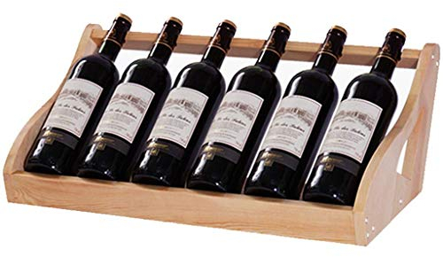 ZAPION Weinregale aus Holz, freistehender Weinhalter, Weinständer für Bar, Keller, Speisekammer, Küche, Lagerschrank, Dekoration für bis zu 6 Flaschen, rot