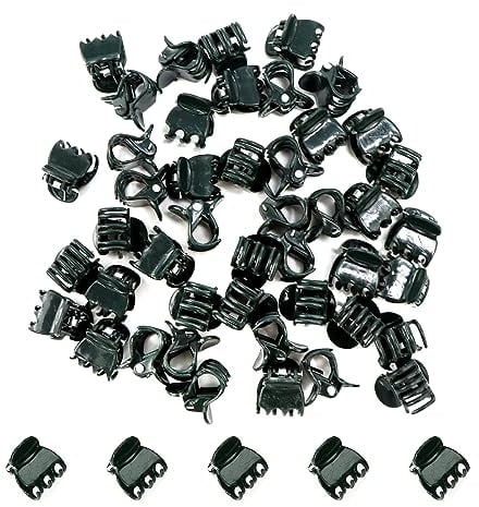 TSKDKIT 50 Stück Orchideen Klammern Pflanzenclips, 1.5 cm Orchideen Clips Kunststoff Pflanzen Clips, Dunkelgrüne Orchideen Clip Pflanzenklammern für den Orchideen Unterstützung