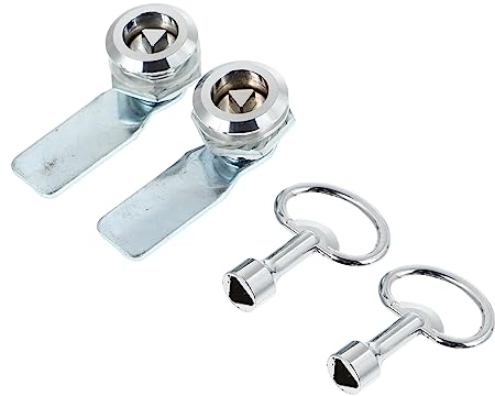 Housoutil Box Mit 2 Sätzen Verteilerkasten Dreikantschloss Kommode Schloss Schrank Nockenschloss Dreikantschlüssel Robuster Dreikantverschluss Schrankschloss Dreieck Zink-aluminium-legierung