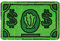 RoomTalks Niedlicher grüner Läufer für Schlafzimmer, Badezimmer, 50 x 10 cm, extra lang, Badematte, rutschfest, waschbar, Boho, Küste, MR Krabs Geld, Cartoon, lustig, cooler Überwurf, Läufer, Teppich,