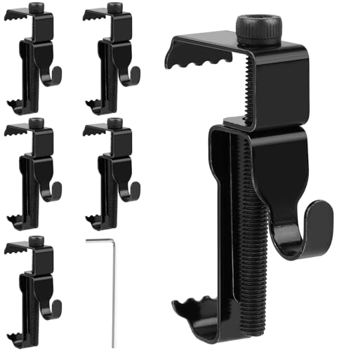 6pcs Brick Hanger Clamp, Brick Wall Clips for 1.77-2.95 Brick Stainless Steel Brick Hooks Heavy Duty Adjustable Brick Wall Hangers for Hanging Pictures Outdoor, No Drill, Holes, Nails or Screws