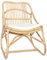 Makastle Rattan-Sessel mit Holzbeinen, Rattansessel Esszimmerstuhl Küchenstuhl Lesestuhl, Leinen