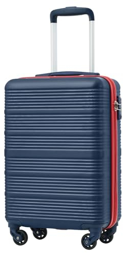 COOLIFE Handgepäck Koffer, Trolley Handgepäck 55x35x20 für Ryanair & Easyjet Handgepäck mit 4x360° Spinner-Rädern, verstellbarem Teleskopgriff, TSA-Schloss, Leichter Koffer Handgepäck