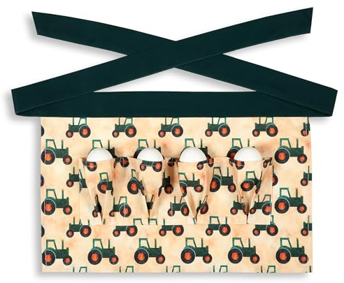 Plum Hill Schürze zum Sammeln von Hühnereiern – Eiersammelschürzen für Kleinkinder und kleine Kinder – Kindereierschürze für frische Eier, Gold, Kleinkind