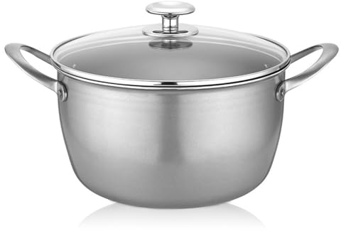 Pentola In Titanio Puro, Pentola In Titanio Con Coperchio Visibile, Pentole Resistenti Per Cucina Domestica E Ristorante Cucinare Spaghetti/Zuppa Bollente/Stufato Di Manzo, Lavabile In Lavastoviglie