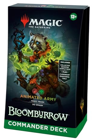 Magic: The Gathering Bloomburrow-Commander-Deck – Animierte Armee (Deck mit 100 Karten, Sammler-Booster-Probepackung mit 2 Karten + Zubehör) (English Version)