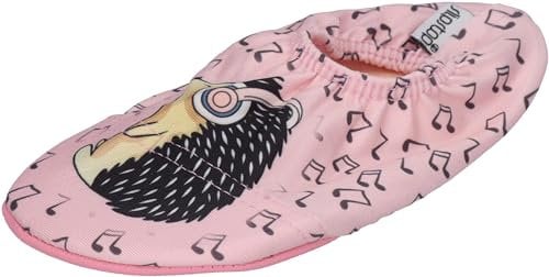Slipstop Kinder Hausschuhe Badeschuhe DJ Igel rosa, Größe:18/20 EU