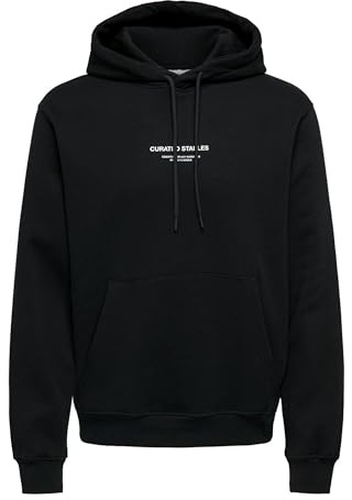 Only & Sons Herren Kapuzenpullover Schwarz M