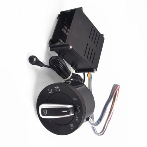 CAKYSE Lichtschalter Scheinwerfer Kompatibel Mit Polo 9N 9N3 1999 2000 2001 Auto Auto Lichtschalter Autoscheinwerferschalter Auto Lampe Sensor Licht Autozubehör OEM: 1C0941531A