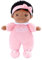 OUOZZZ Baby Puppe, Weiche Stoffpuppe mit Kleidung, Afrikanische Mini Puppe Rosa Kuschelpuppe für Kinder ab 3 Monaten - Baby Geschenk zur Geburt Mädchen Jungen, 25cm