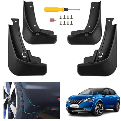 GAFAT Kompatibel mit Nissan Qashqai J12 e-Power 2022-2024 2025 Schmutzfänger, Qashqai J12 Hybrid ab 2022 Kotflügel Vorne und Hinten, Mud Flaps Spritzschutz Auto, Kein Bohren (4 Stück)