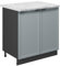 Vicco Sink base cabinet Fame-Line, Light blue-grey, 80 cm with shelf, WT Marble