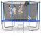 Redkid, Trampolin Outdoor Ø 305/366 cm, Kindertrampolin Gartentrampoline mit Sicherheitsnetz, Leiter, Basketballkorbbrett, Belastbarkeit 600 Pfund, Blau 12FT-1(366cm)