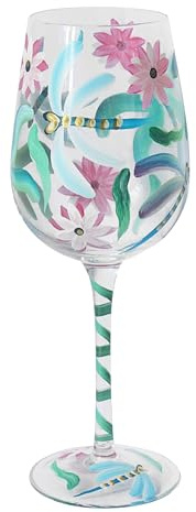Lesser & Pavey Dragonflies Wine Glass Lynsey Johnstone for Home & Restaurants | Stylish Wine Glasses for Hot & Cold Drinks | Lovely Tableware Wine Drinking Glasses Gifts for Women & Men