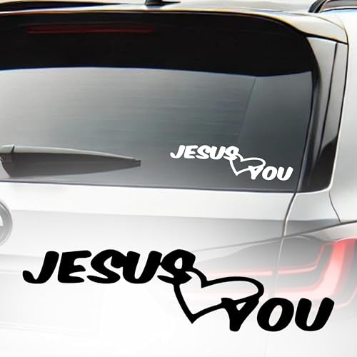 Jesus Love you Aufkleber Spruch fun sticker tuning decal, 15x4cm, black