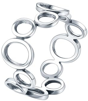 Whoiy Ring Damen Echt Silber 925, Hochzeitsringe Ohne Stein Verlobungsringe Unique für Frauen Bandringe