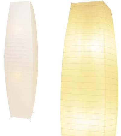 lianheng Papierstehlampe mit Faltbarem Reispapier-Lampenschirm, Klassisch-Moderne Stehleuchte für Wohn- und Schlafzimmer