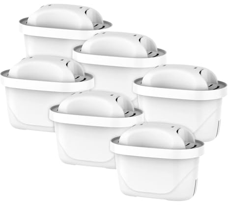 Cartouches filtrantes for eau (2/4/6 pièces), compatibles avec Brita Maxtra+ Plus, Pro All-in-1 et Mavea(6pcs)
