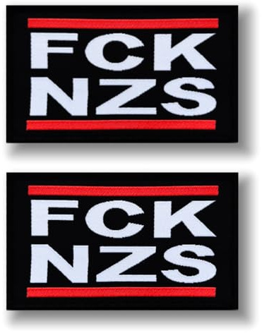 2 Stück FCK NZS Stickerei Taktische Hook Loop Patch Applikationen für Rucksäcke Hüte Jeans Jacken Baseballkappe Uniform Rucksack Weste Hemden,Abnehmbare Emblem Flagge Patches