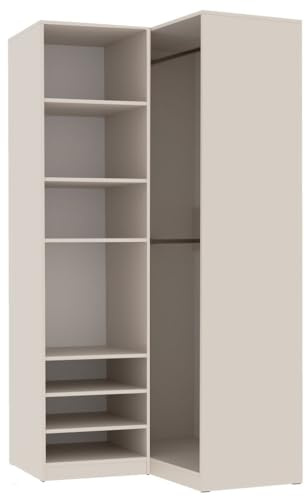 Marmex Meble Eckkleiderschrank offener kleiderschrank101x206x51 cm, Modern, Modular, 2-teiliges Set, 150x206x51cm Tres N (Cashmere)