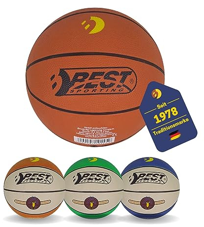 BEST SPORTING Mini Basketball Adventure I Basketball Größe 1 I Kleiner Ball in Dunkelbraun I Kinder Basketball mit 160 g I Basketball klein I Basketball Mini I Kleiner Basketball