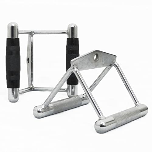 KOMODO Double Seated V Row Close Grip Handle Multi Gym Cable Attachment Bar Twin Lat (Without Rubber Grip)