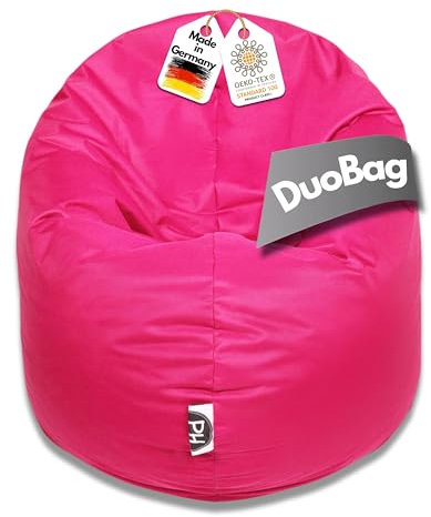 PATCH HOME 2 in 1 Funktion Sitzsack Sessel Bean Bag Sitzsäcke Gaming mit Reißverschluss bereits befüllt - Ø 145cm - Pink