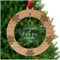 Mr & Mrs First Christmas 1st Xmas Tree Decoration Ornament Bauble - Cherry Veneer and Acrylic Engraved Christmas Tree Ornament - Keepsake Christmas Gifts Presents