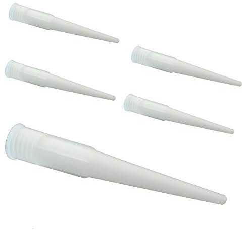 Kartuschenspitze 5 STÜCK Kartuschendüse für 310 ml Kartuschen, Grobgewinde für Silikon Acryl Kartuschen mit Schraubverschluss Ersatz Kartuschen Aufsatz Zubehör Fugen ziehen Werkzeug aus Kunststoff