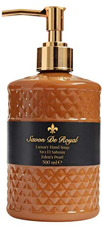 Savon De Royal Eden's Pearl Flüssigseife – Flüssigseife von Hand waschen, Mehrzweck-Flüssigseife im Pumpspender, Ingwer- und Jasminduft, 500 ml