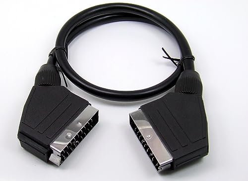 POPESQ® 1 Stk. x SCART Kabel - SCART Stecker 3m Schwarz #A2866