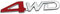 Autoaufkleber, 1 Pc Autoaufkleber Sline Sign 4WD Aufkleber Fender Decal Emblem Decor Decal rot