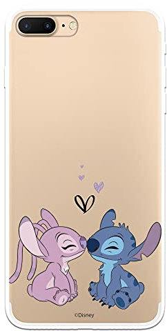 iPhone 7 Plus, iPhone 8 Plus, Official Lilo & Stitch Angel & Stitch Case to Protect Your Phone Flexible Silicone Official Disney Licensed Product