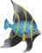 HEMOTON Fisch Wanddekoration Metall Wandfigur Tropischer Fisch Figur Wandkunst Wandbild Wandobjekt Meerestiere Figuren Ornament für Geburtstag Hochzeit Weinachten Party Wanddeko Blau