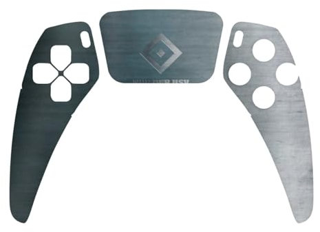 DeinDesign Skin kompatibel mit Sony Playstation 5 Controller PS5 Folie Sticker HSV Hamburger SV Metallic Look