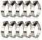 Maotrade 10 Pièces 304 Collier de Serrage Inox,Collier de Serrage Métallique Diamètre Réglable de 27 à 51 mm,Collier de Serrage Pour Piscine Pour la Fixation des Tuyaux