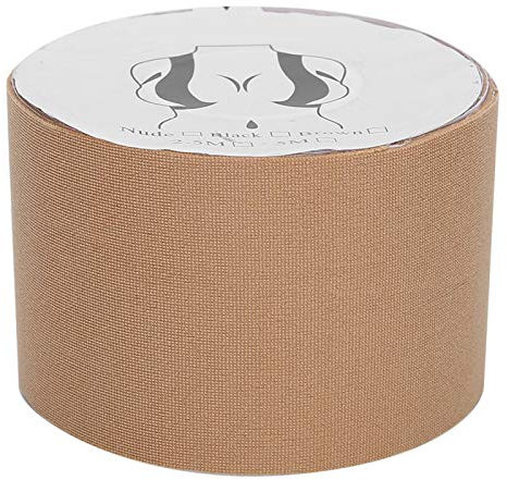 Wiederverwendbarer Klebe-BH, Bruststraffungsband, Körperband für Große Brüste und Brustwarzen Bezüge für Frauen, Push-up Band (Hautfarbe) 5m Länge, 5cm Breite