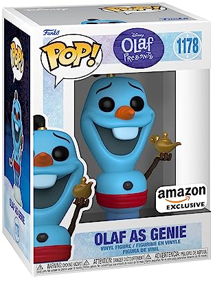 Funko Pop! Disney: Frozen - Olaf As Genie - die Eiskönigin - Amazon-Exklusiv - Vinyl-Sammelfigur - Geschenkidee - Offizielle Handelswaren - Spielzeug Für Kinder und Erwachsene - Movies Fans