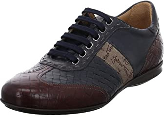 Galizio Torresi Herren Schnürhalbschuhe Schnürschuh Lederkombination Freizeit Elegant Schuhe Uni Leder Schuhe Herren